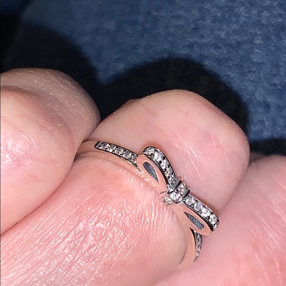 Stamped Sterling Silver Bow Size 6 - Picture 5 of 6